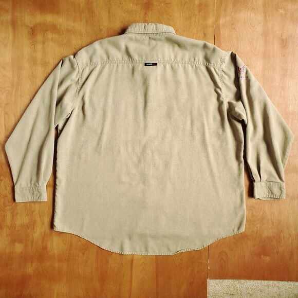 DRIFIRE Tecgen Work Shirt Mens 2XL FR AR CAT 2 2112 Khaki Tan XXL Button Down - Picture 3 of 7